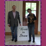 "Delabea Ritmo Alegre" 
ahora Harper con Catherine en Francia.
Criadero Brumes de Byzance en Francia.
En su primera exposicion: Best in Show Puppy.